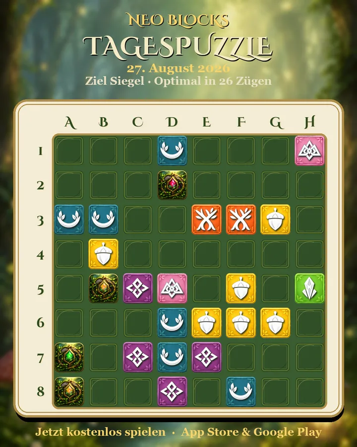 NEO Blocks Tagesrätsel vom 27. August 2026